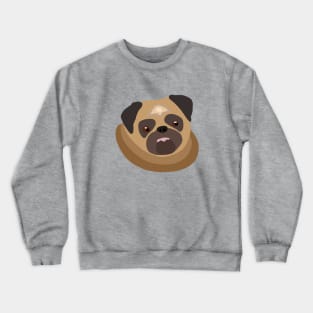 Cute fat pug – drawing of a puppy pug Crewneck Sweatshirt